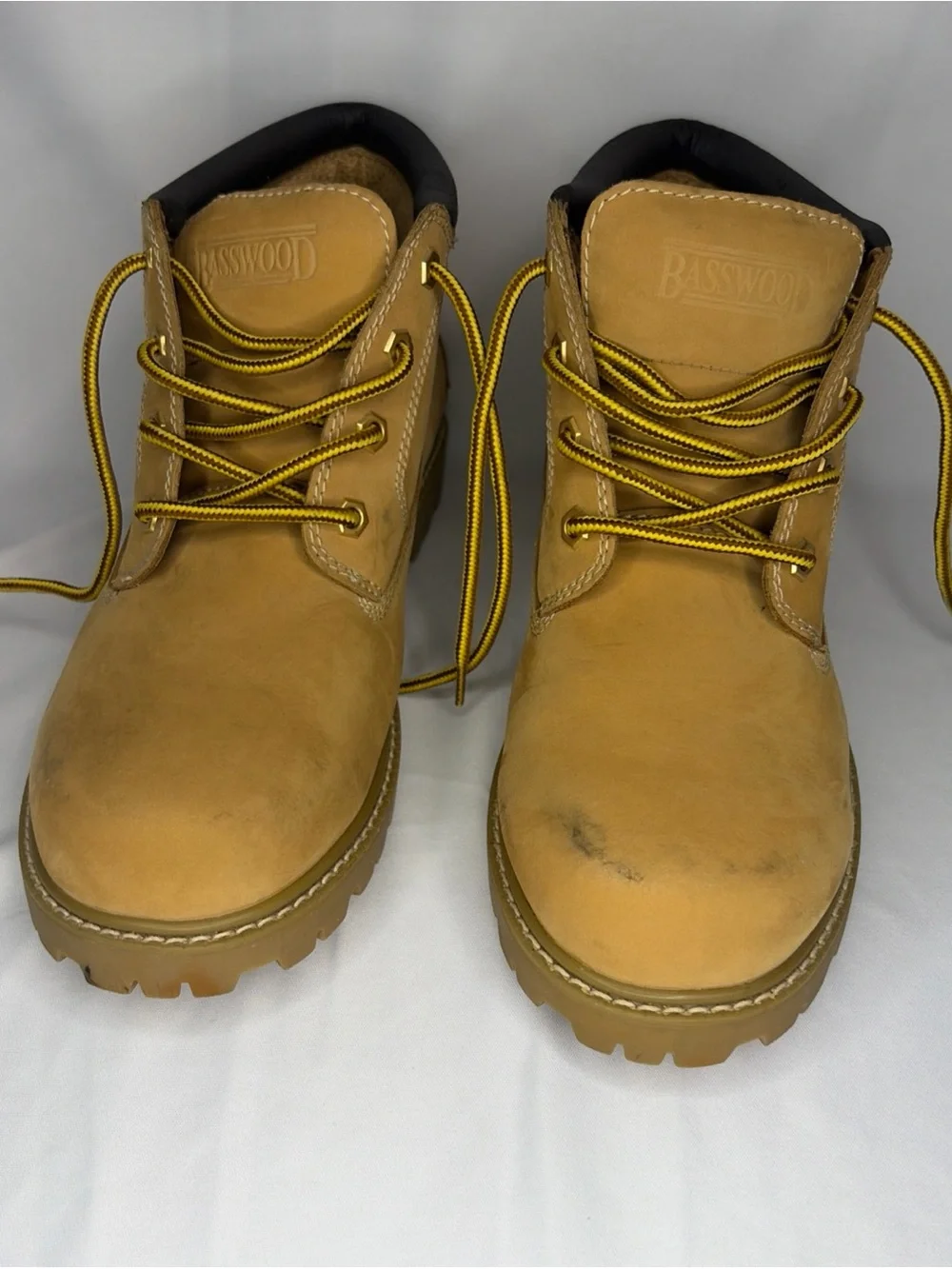 Men's Tan Work Boots - Durable Lace-Up Construction